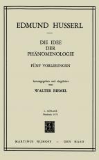 Cover-Bild Die Idee der Phänomenologie