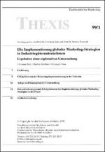 Cover-Bild Die Implementierung globaler Marketing-Strategien in Industriegüterunternehmen