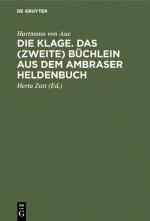 Cover-Bild Die Klage. Das (zweite) Büchlein aus dem Ambraser Heldenbuch