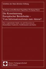 Cover-Bild Die Konstituierung Europäischer Betriebsräte - Vom Informationsforum zum Akteur?