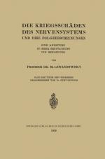 Cover-Bild Die Kriegsschäden des Nervensystems und ihre Folgeerscheinungen