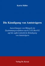 Cover-Bild Die Kündigung von Amtsträgern