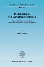 Cover-Bild Die Kündigung von Verwaltungsverträgen.