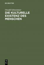 Cover-Bild Die kulturelle Existenz des Menschen