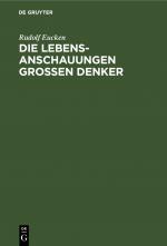 Cover-Bild Die Lebensanschauungen grossen Denker