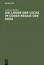 Cover-Bild Die Lieder der Lücke im Codex Regius der Edda