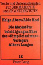 Cover-Bild Die Majestätsbeleidigungsaffäre des «Simplicissimus»-Verlegers Albert Langen
