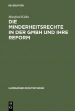 Cover-Bild Die Minderheitsrechte in der GmbH und ihre Reform