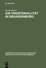 Cover-Bild Die Ministerialität in Brandenburg