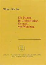 Cover-Bild Die Namen im "Trojanerkrieg" Konrads von Würzburg