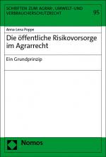 Cover-Bild Die öffentliche Risikovorsorge im Agrarrecht