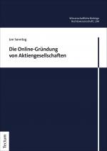 Cover-Bild Die Online-Gründung von Aktiengesellschaften