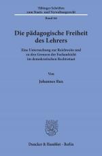 Cover-Bild Die pädagogische Freiheit des Lehrers.