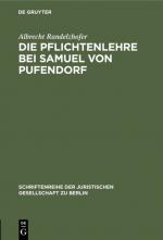 Cover-Bild Die Pflichtenlehre bei Samuel von Pufendorf