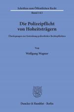 Cover-Bild Die Polizeipflicht von Hoheitsträgern.