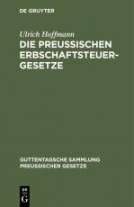 Cover-Bild Die preußischen Erbschaftsteuergesetze