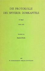 Cover-Bild Die Protokolle des Speyerer Domkapitels