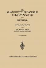 Cover-Bild Die quantitative organische Mikroanalyse