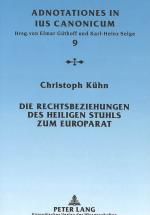 Cover-Bild Die Rechtsbeziehungen des Heiligen Stuhls zum Europarat
