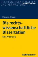 Cover-Bild Die rechtswissenschaftliche Dissertation
