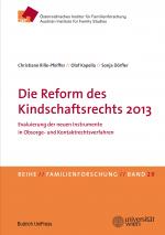 Cover-Bild Die Reform des Kindschaftsrechts 2013