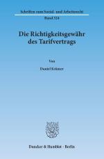 Cover-Bild Die Richtigkeitsgewähr des Tarifvertrags.