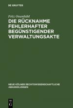 Cover-Bild Die Rücknahme fehlerhafter begünstigender Verwaltungsakte