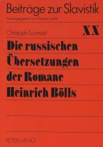 Cover-Bild Die russischen Übersetzungen der Romane Heinrich Bölls