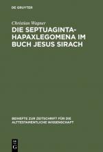 Cover-Bild Die Septuaginta-Hapaxlegomena im Buch Jesus Sirach