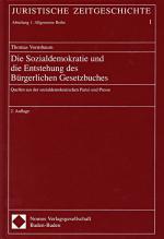 Cover-Bild Die Sozialdemokratie und die Entstehung des Bürgerlichen Gesetzbuches