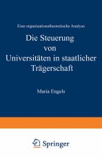 Cover-Bild Die Steuerung von Universitäten in staatlicher Trägerschaft