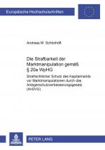 Cover-Bild Die Strafbarkeit der Marktmanipulation gemäß § 20a WpHG