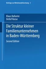 Cover-Bild Die Struktur kleiner Familienunternehmen in Baden-Württemberg