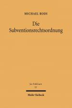 Cover-Bild Die Subventionsrechtsordnung