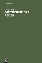 Cover-Bild Die Technik der Feder