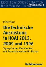 Cover-Bild Die Technische Ausrüstung in HOAI 2013, 2009 und 1996