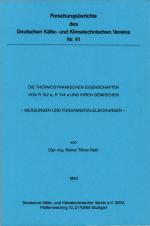 Cover-Bild Die thermodynamischen Eigenschaften von R152a, R134a und ihren Gemischen