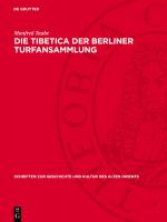 Cover-Bild Die Tibetica der Berliner Turfansammlung