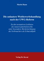 Cover-Bild Die unlautere Wettbewerbshandlung nach der UWG-Reform