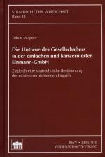 Cover-Bild Die Untreue des Gesellschafters in der einfachen und konzernierten Einmann-GmbH