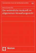 Cover-Bild Die verbindliche Auskunft im allgemeinen Verwaltungsrecht