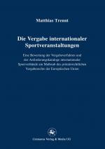 Cover-Bild Die Vergabe internationaler Sportveranstaltungen