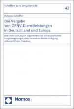 Cover-Bild Die Vergabe von ÖPNV-Dienstleistungen in Deutschland und Europa
