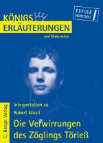 Cover-Bild Die Verwirrungen des Zöglings Törleß von Robert Musil. Textanalyse und Interpretation.