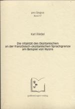 Cover-Bild Die Vitalität des Okzitanischen an der französisch-okzitanischen Sprachgrenze am Beispiel von Nyons