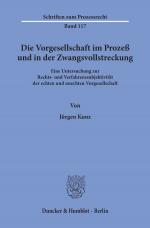 Cover-Bild Die Vorgesellschaft im Prozeß und in der Zwangsvollstreckung.