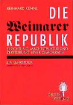 Cover-Bild Die Weimarer Republik