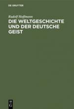 Cover-Bild Die Weltgeschichte und der deutsche Geist