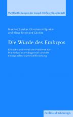 Cover-Bild Die Würde des Embryos