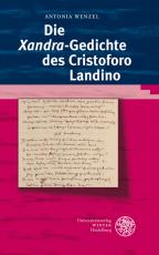 Cover-Bild Die 'Xandra'-Gedichte des Cristoforo Landino